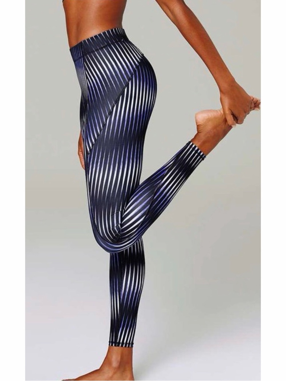 Ivy Park Stripe Performance Leggings Blue